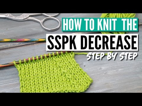 How to knit SSPK -  a neater left-leaning decrease (+ slow-mo)
