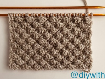 How to knit the blackberry stitch. Tutorial