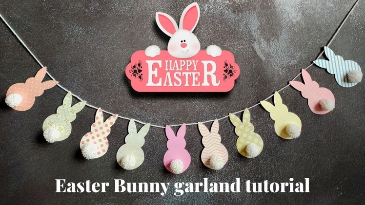 How to make an Easter Garland step by step  - DIY Easter bunny garland