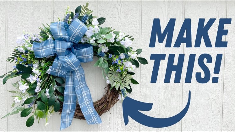 How to make an EASY spring wreath. DIY wreath making tutorial