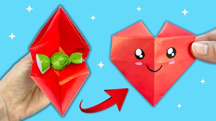 How to make an Origami Paper Heart Box~ Easy Gift Idea for Valentine's Day