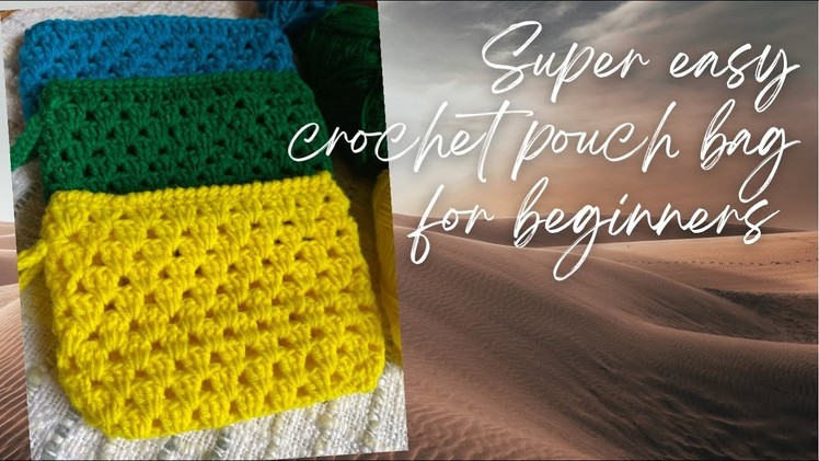 How to make easy Small crochet ???? pouch bag.#beginners #crochet #pouchbag #knitting #woolencraft
