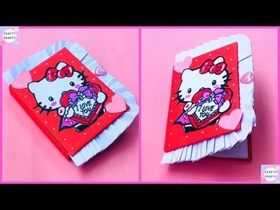 How to make Hello Kitty Valentine's Day Notebook. DIY Notepad. DIY Notebook. Back to School