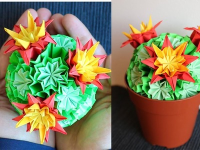 How To Make Paper Cactus ???? - paper craft - DIY paper cactus plant - School hacks - DIY