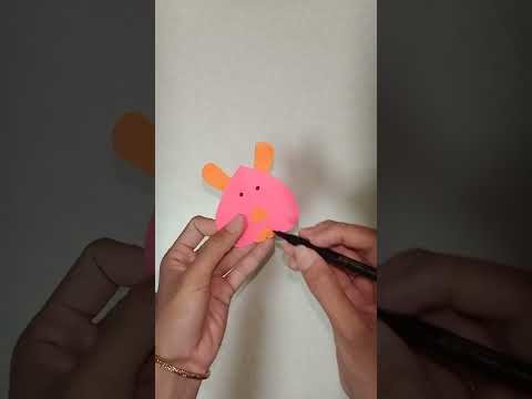 How to make Paper Heart Rabbit. Paper Craft DIY. #Shorts