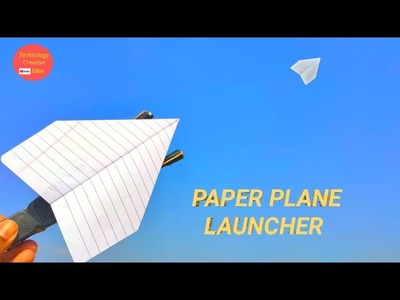 How to make paper plane launcher  at home || aeroplane launcher ghar mein kaise banate hain