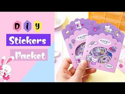 How to make sticker packet. Diy kawaii sticker packet. homemade sticker. anku art and craft