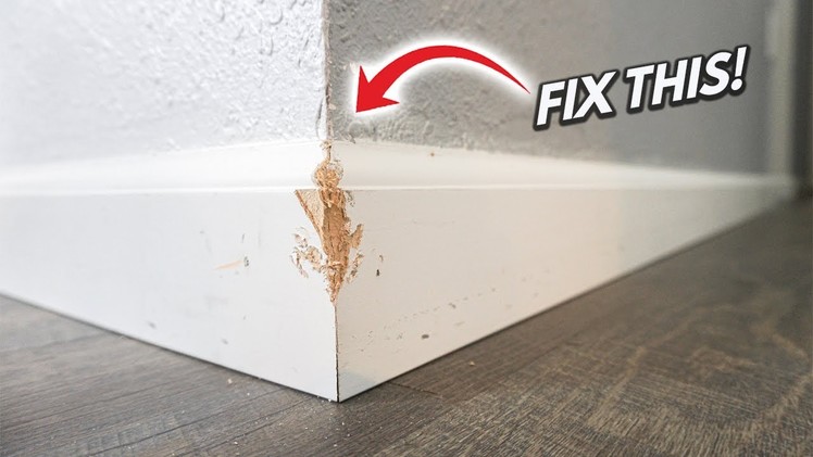 How To Repair Damaged Baseboard Corner Miters Like A Pro! DIY Tutorial For Beginners!
