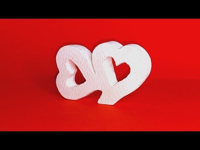 كيفية جعل قلب الزوجين مع الأسمنت الأبيض. عيد الحب | How to make couple's heart with white cement.
