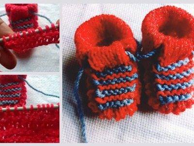 Learn How to Knit Cutest Baby Booties #knittingpatterntutorials