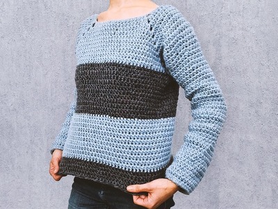 Maglione all'Uncinetto - Tutorial Semplicissimo | EASY Crochet Sweater Tutorial (English Subtitles)
