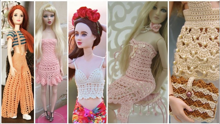 Most fascinating crochet Barbie outfit ideas.Amazing doll's fashion dress made with crochet