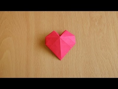 Origami Paper Heart for Valentine's day | 3D Puffy Heart