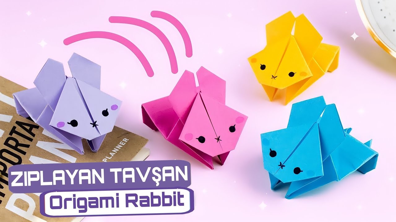 Origami Zıplayan Tavşan, Kağıttan Tavşan Yapımı