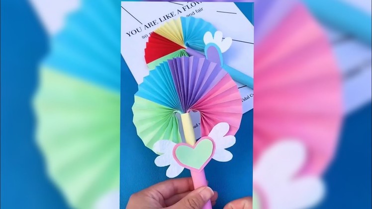 Paper fan pen making tutorial|Sultana jahan's art and craft|#shorts
