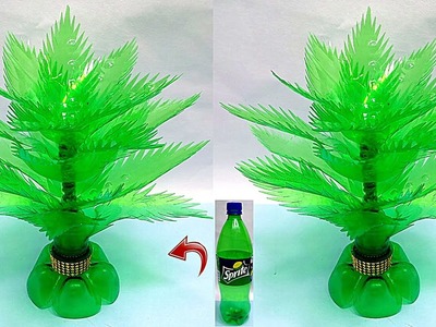 Plastic bottle Vase Craft. DIY Tree from Waste bottle.Sprite ki bottle se Guldasta banane ka Tarika