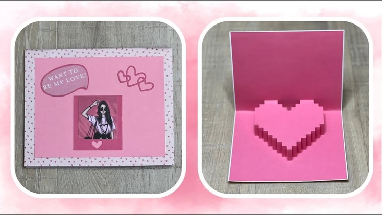 Pop-Up Heart Card ???? Pixel Heart 3D Card