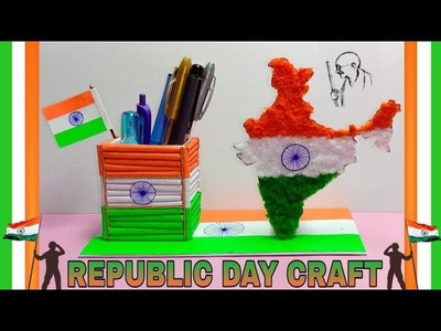 Republic Day Craft. 26 January Craft making. Diy Pen Stand #republicday #easycraft #diy