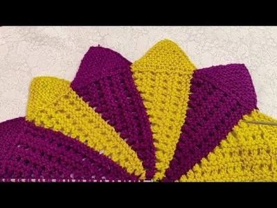 Round.Star shape Door mat. Pooja mat. Table Mat Knitting in simple Steps