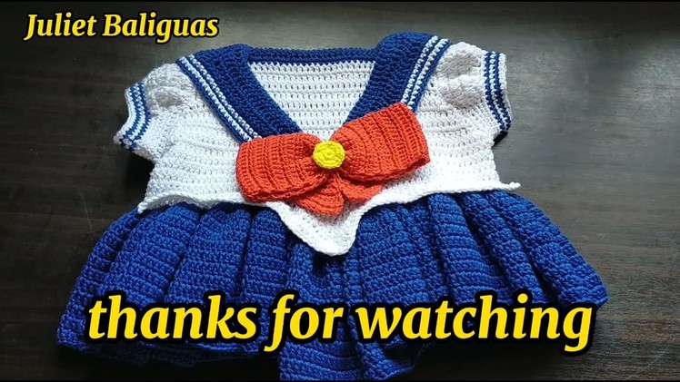 Sailor moon (skirt) costume crochet pattern for baby