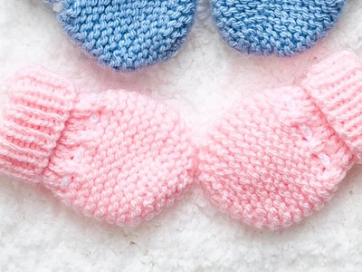 Simply adorable! Knit baby mittens to match knit baby hat in various sizes EASY KNIT PATTERN SET