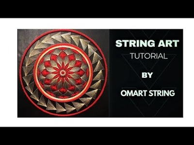 String Art , how to make mandala gold magic.DIY