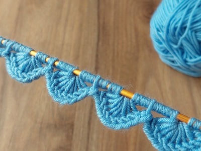 Super Easy Two stitches Knitting crochet pattern. Çok kolay iki şiş örgü modeli