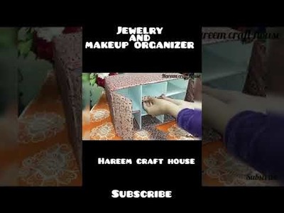 The Best Diy | jewelry and makeup organizer | cardboard box