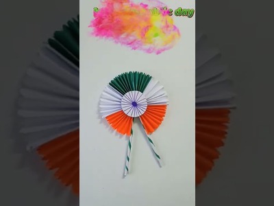 Tricolour Republic Day paper craft || #shorts #ytshorts #youtubeshorts #papercraft