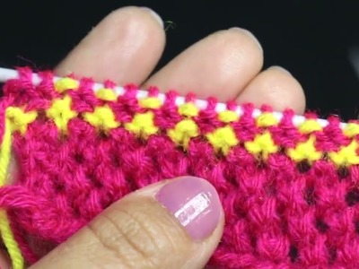Two Colour Knitting Pattern.Design Baby Sweater.Ladies Cardigan | Sweater Design In Hindi