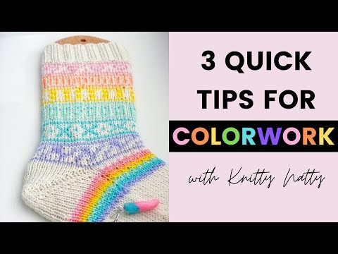 Two-handed Colorwork Tutorial | Magic Loop Color Work Knitting | How I Knit Colorwork | Knitty Natty