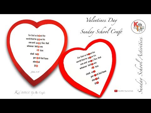 Valentine's Day Sunday School Activities | Easy Craft for Sunday school kids | John 3:16