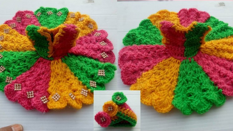 Winter Woollen Crochet Dress For Laddu Gopal. How To Make Crochet Dress For Kanhaji