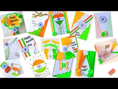 14 DIY Republic Day Craft Ideas | Republic Day Card making | Greeting cardIndependence day card Idea
