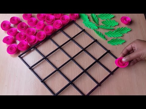 3 Super Easy And Quick Paper Flower Wall Hanging | Newspaper Wall Hanging | Paper Crafts