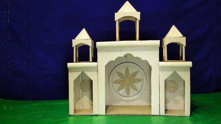 Amazing idea cardboard temple making ৷ cardboard crafts ideas. temple design for home