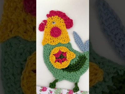 Aplique de#gallina de #crochet #diy #ganchillo #handmade