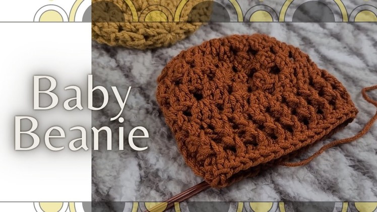Baby crochet beanie, 0-3month hat, crochet hat for baby. #babyhat  #baby #beanie #lefthandedcrochet
