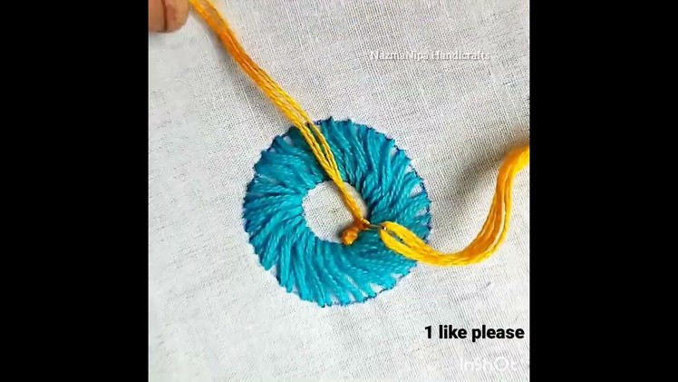 Beautiful Circle Flower Embroidery Tutorial।
