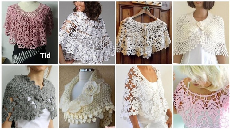 Bridal Wear Crochet Fancy Cap Shawl Designs Images