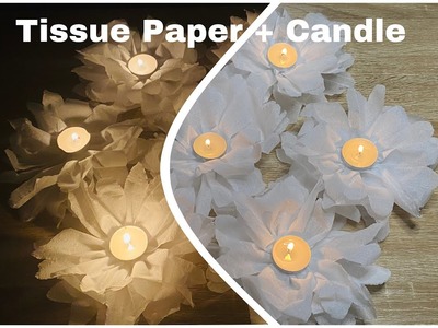 Candle Decoration Idea | DIY Paper Craft | Easy Life hack | Home Decoration Idea With Tissue Paper