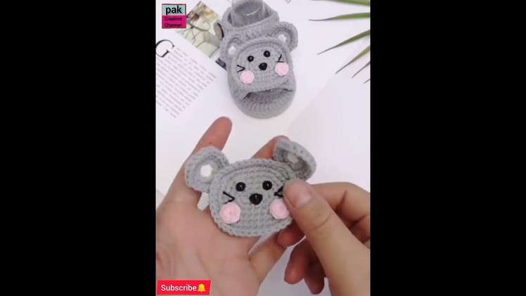 Crochet baby bootie Slipper's_crochet for baby_#crochet #shorts #pakcreativechannel