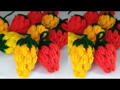 Crochet Strawberry Toran Design # Crosia Design Strawberry#New Strawberry Crochet Pattern #Crochet