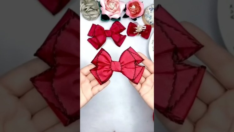 DIY crafts - How to Make Bow. Simple Way to Make ribbon bow