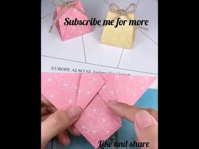 Diy cute paper gift box#paper craft #youtube #youtubeshorts