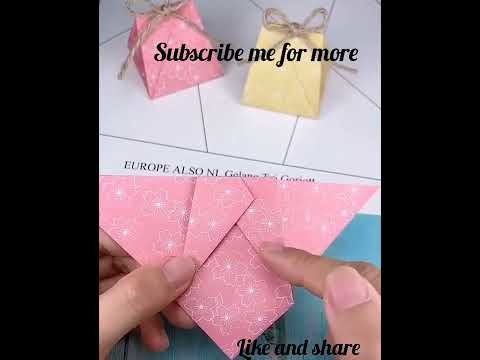 Diy cute paper gift box#paper craft #youtube #youtubeshorts