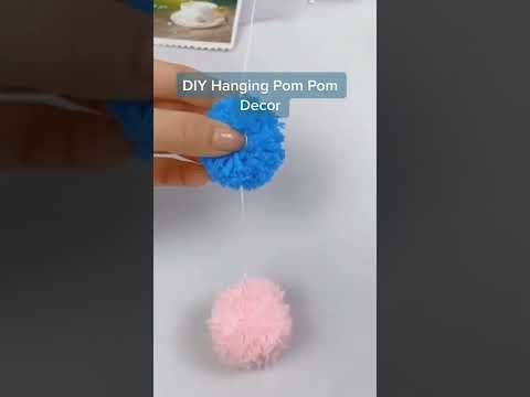 DIY Hanging Pom Pom Decor #shorts