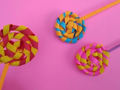 Diy how to make paper lollipop candy | paper craft | origami candy making