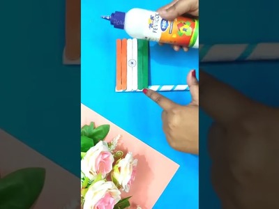DIY Indian Tricolour Flag Making Idea ||  Republic Day. Independence Day Craft #shorts #indianflag