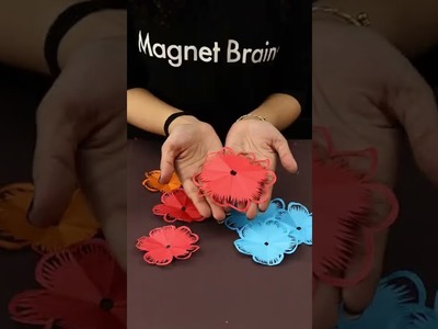 DIY Paper Flower Activity - How to Make Paper Flower at Home? #Shorts #Magnetbrains #DIY